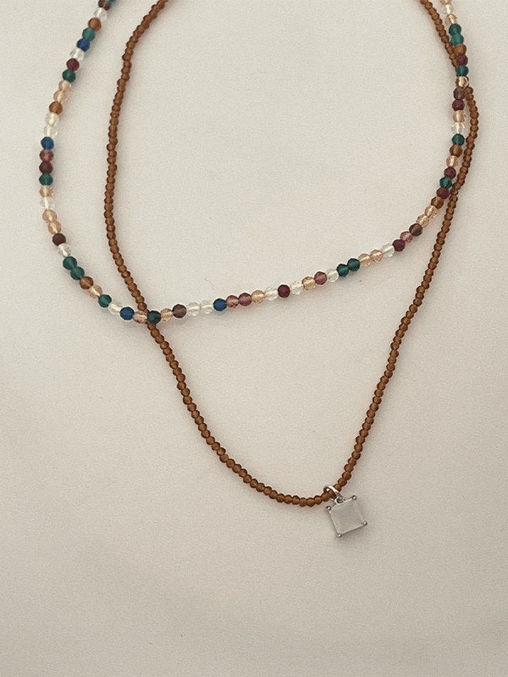 2pcs Y2K pearl necklace