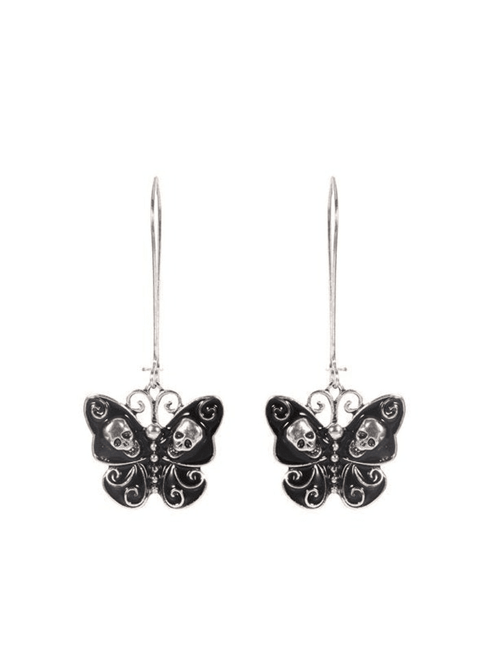 Butterfly Skull Earrings