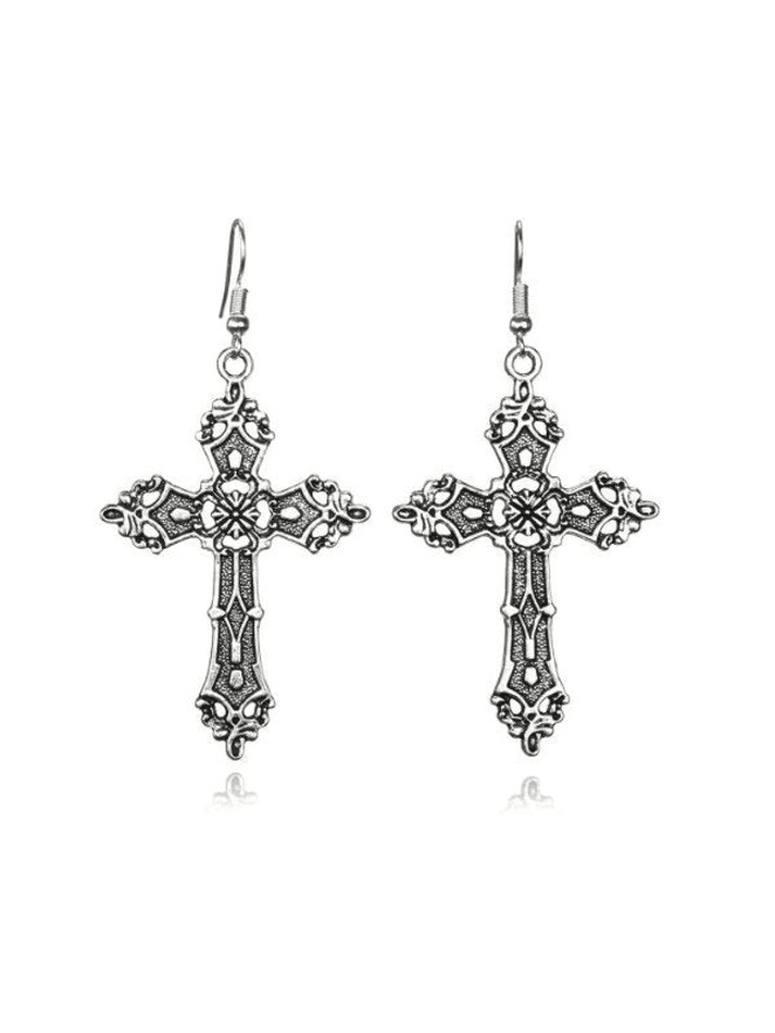 Vintage cross earrings