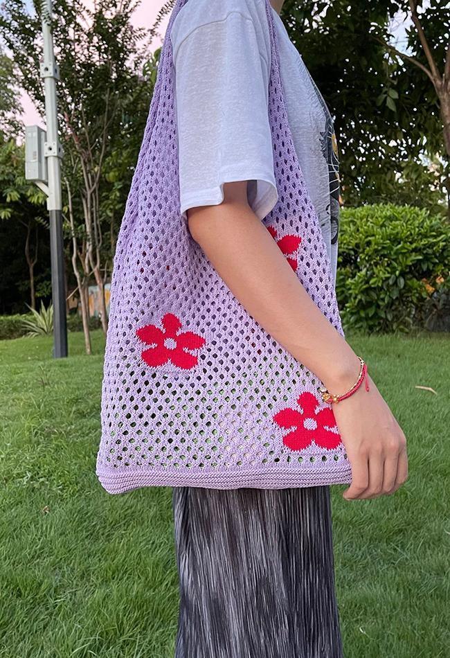 Cutout Flower Eco Shoulder Bag