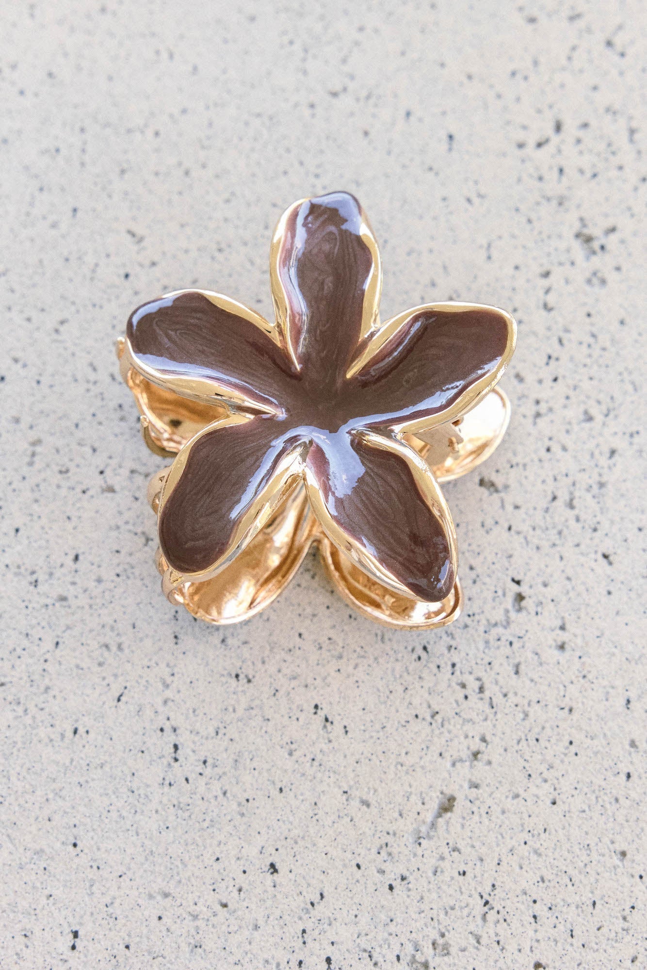 Frangipani Fragrance Hair Claw Brown