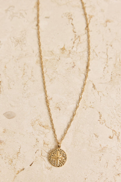 Sand Dollars Necklace Gold