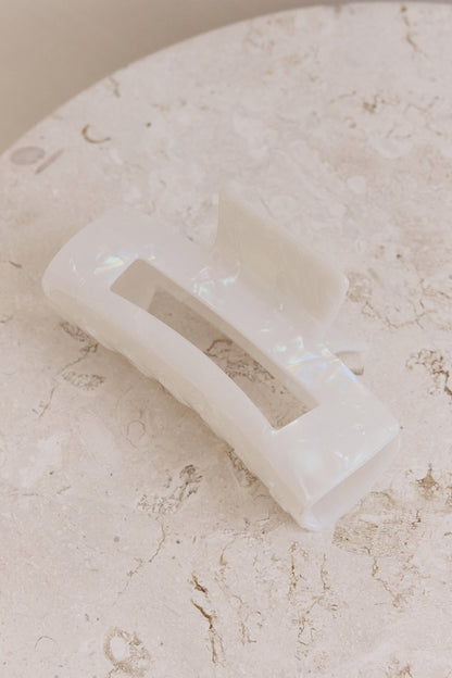 Rewind The Time Claw Clip White