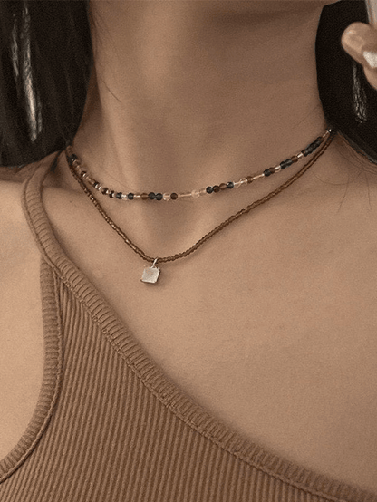 2pcs Y2K pearl necklace