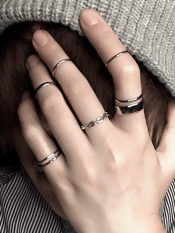 7pcs single finger ring
