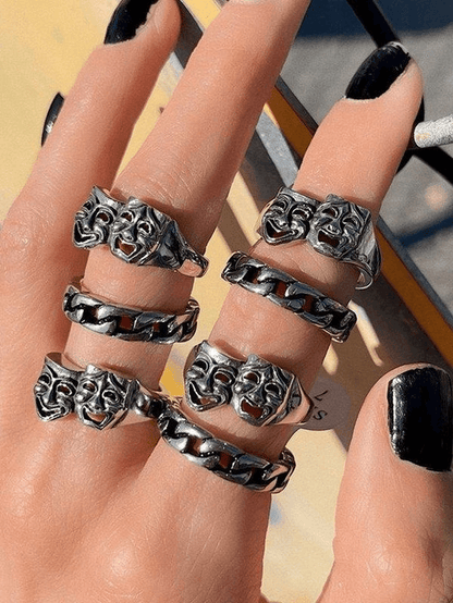 Smile & Cry Punk Ring