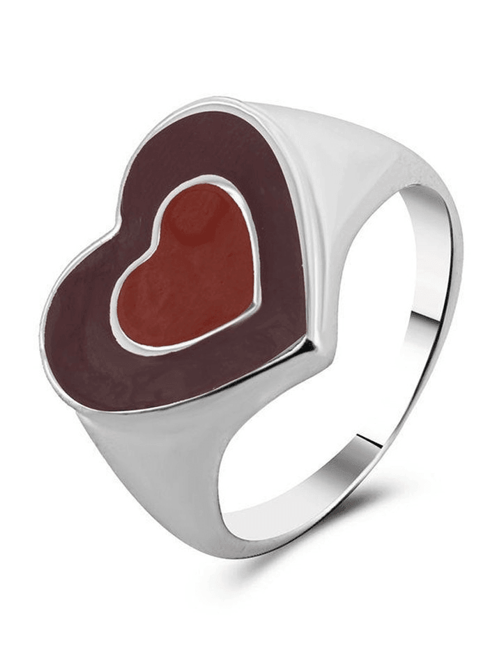 Inspo heart decor dome ring