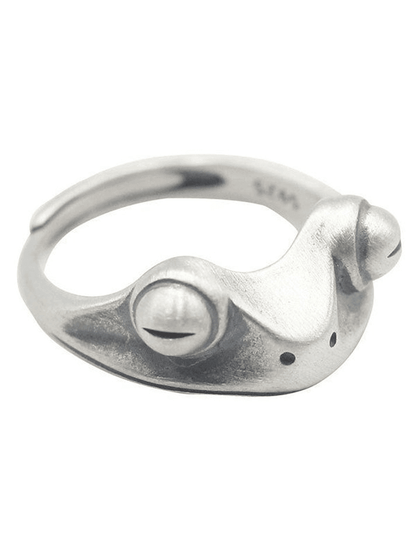 Vintage frog design cuff ring