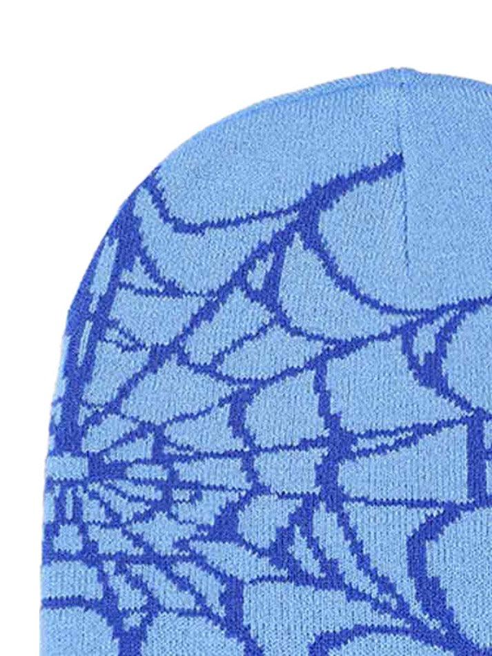 Spider web print beanie