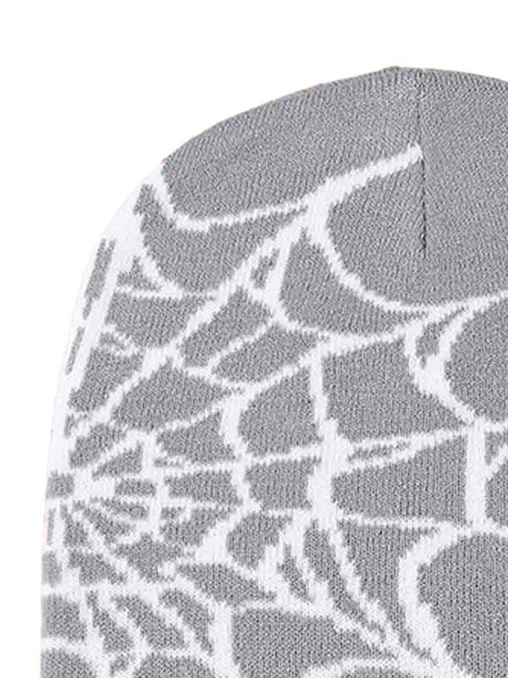 Spider web print beanie