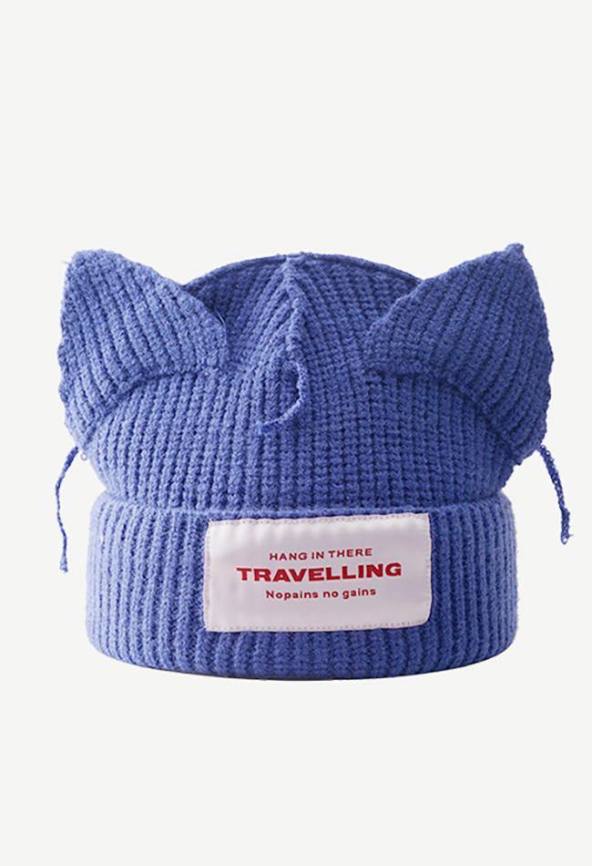 cute ears beanie with logo