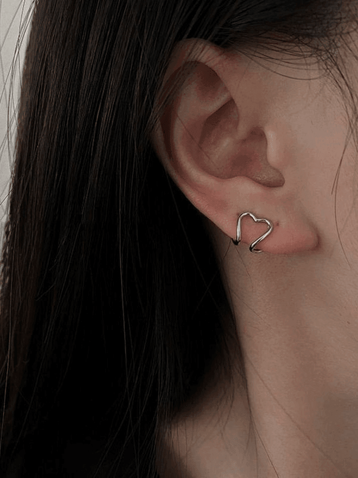 Heart Decor Cuff Earring