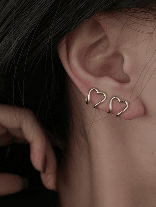Heart Decor Cuff Earring