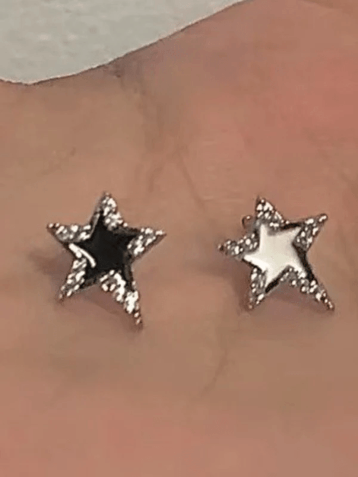 Irregular Rhinestone Star Pattern Earrings