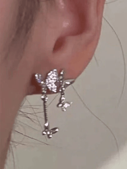 Dainty Strass Butterfly Earrings