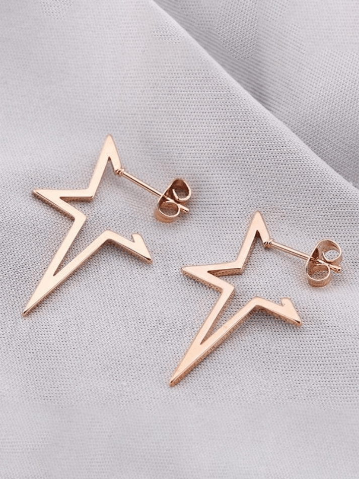 Irregular Chunky Star Drop Earrings