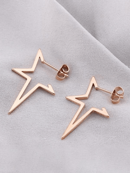 Irregular Chunky Star Drop Earrings