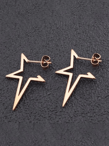 Irregular Chunky Star Drop Earrings