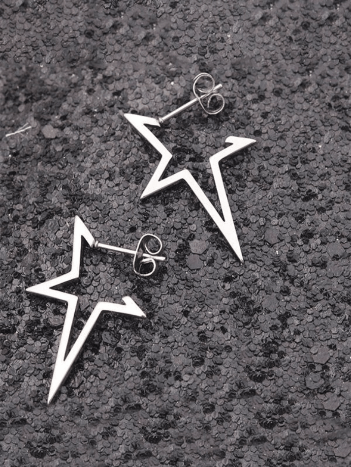 Irregular Chunky Star Drop Earrings