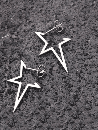 Irregular Chunky Star Drop Earrings
