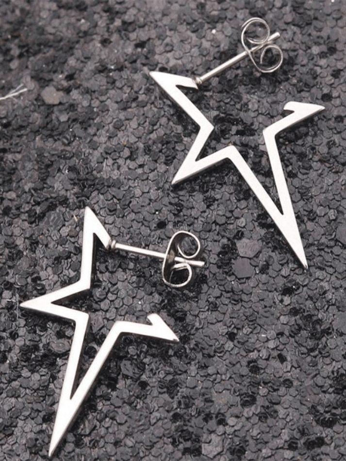 Irregular Chunky Star Drop Earrings