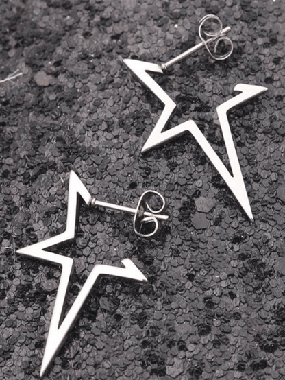 Irregular Chunky Star Drop Earrings