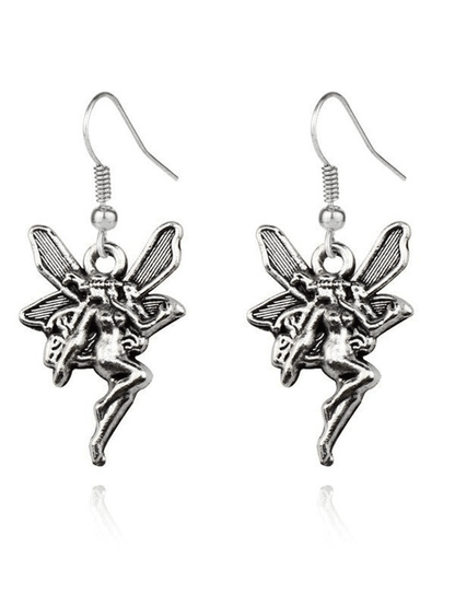 Vintage Fairy Angel Crochet Dangle Earrings