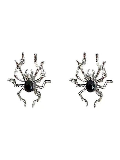 Silver Spider Earrings