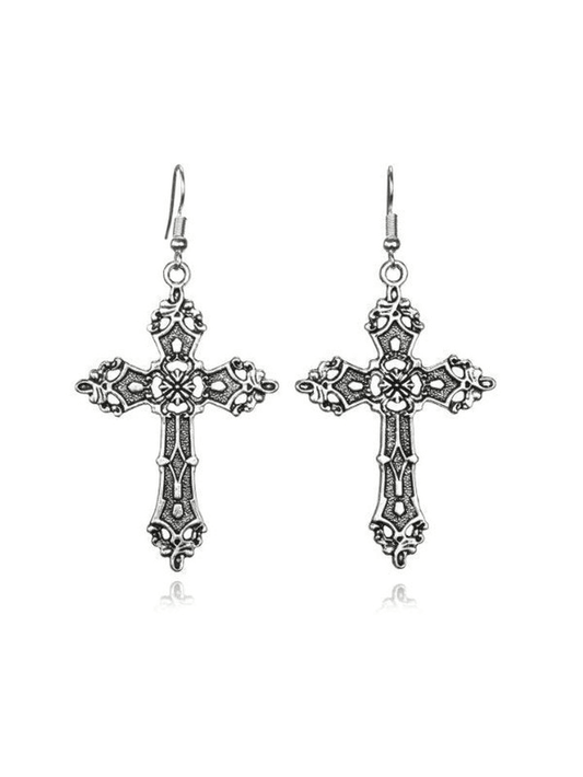 Vintage cross earrings