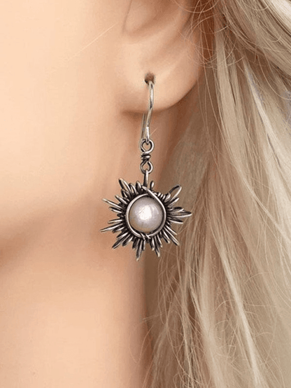 Boho Sun Moon Dangle Earrings