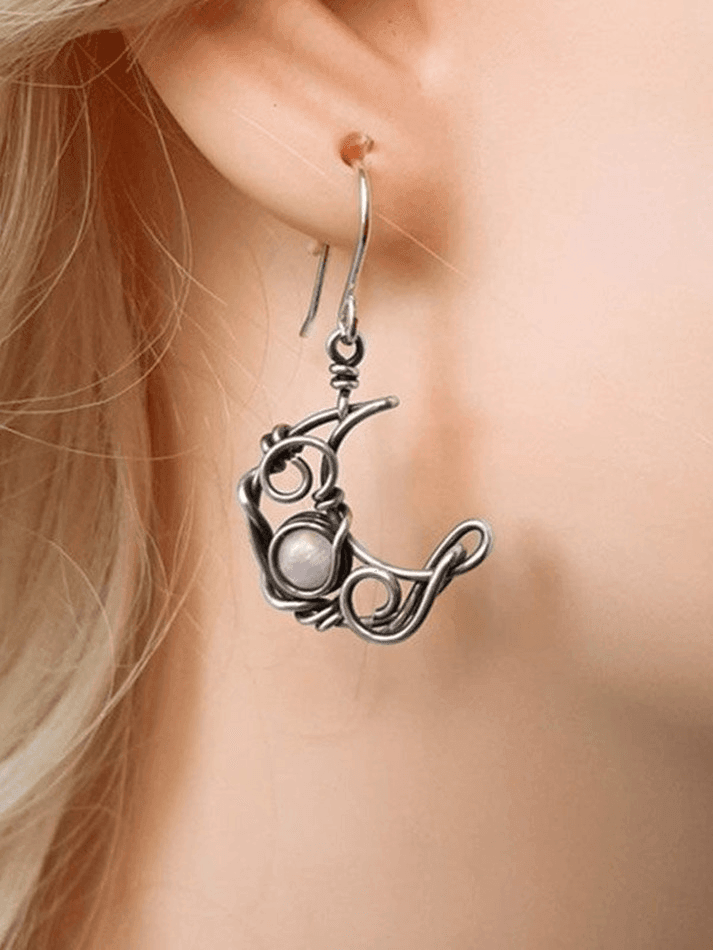 Boho Sun Moon Dangle Earrings