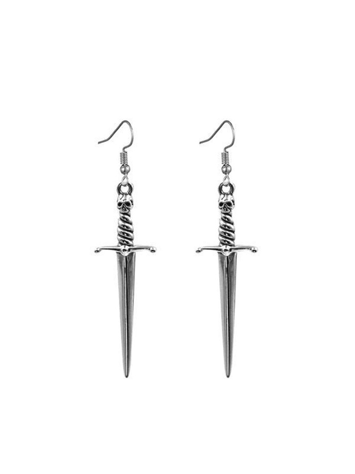 Dagger Skull Earrings