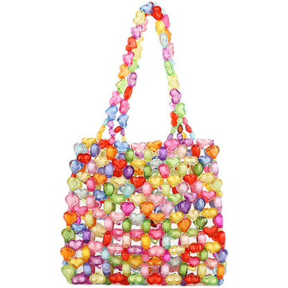 Candy Hearts Beaded Handbag