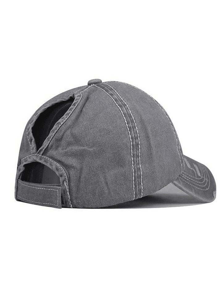 Distressed Washed Sequin Star Baseball Cap