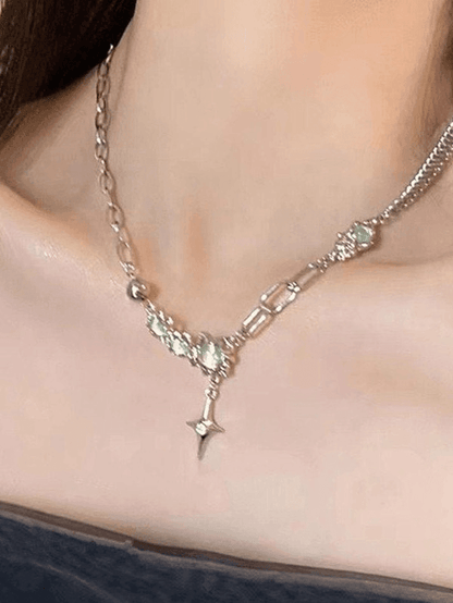 Stone Decor Astral Link Chain Necklace