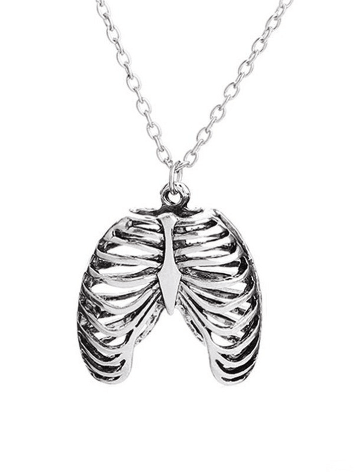 Vintage Skeleton Pendant Necklace