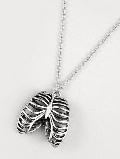 Vintage Skeleton Pendant Necklace