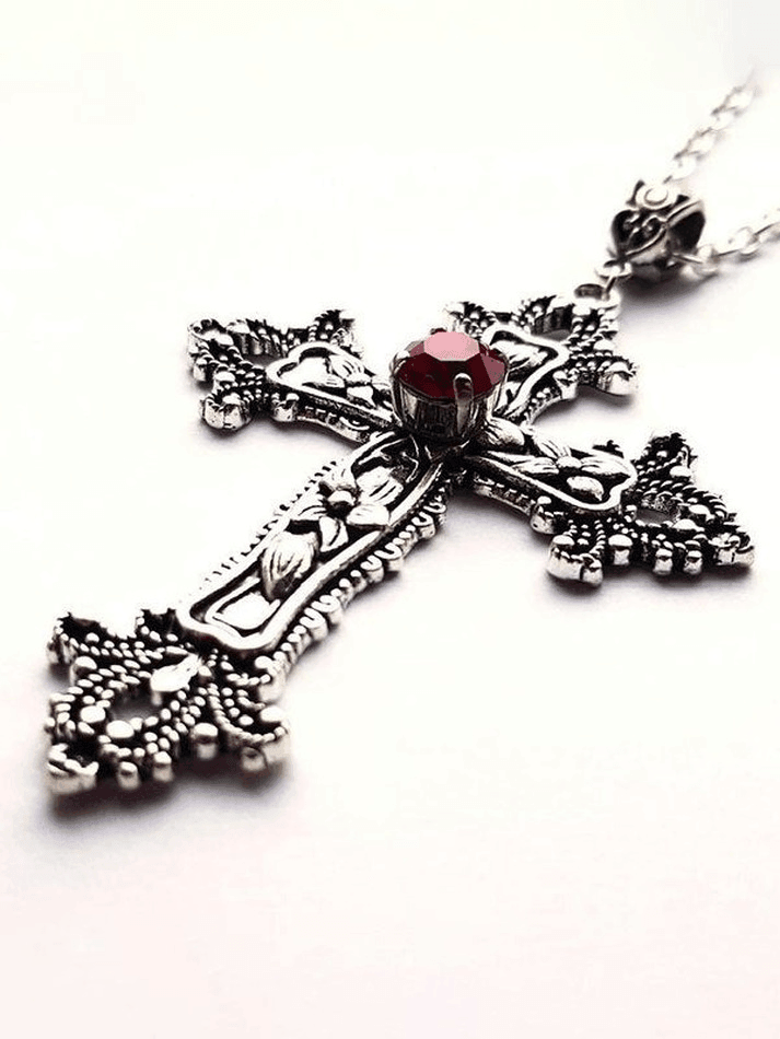 Chromed Hearts Rhinestone Necklace