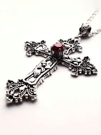 Chromed Hearts Rhinestone Necklace