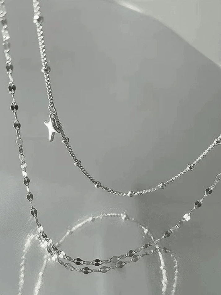 Double Layer Star Charm Necklace