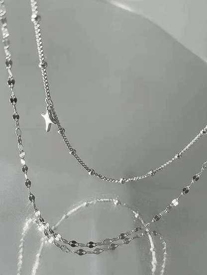 Double Layer Star Charm Necklace