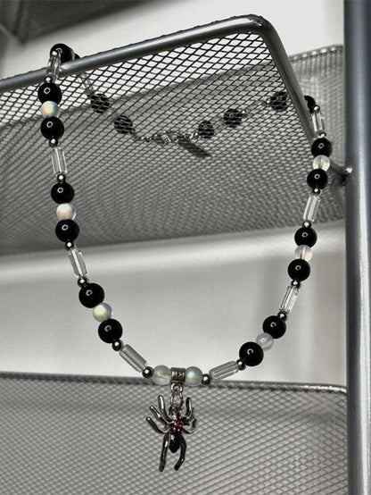 Spider Pendant Bead Necklace