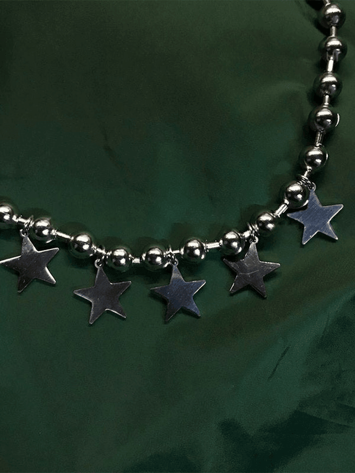 Star Charm Punk Bead Necklace