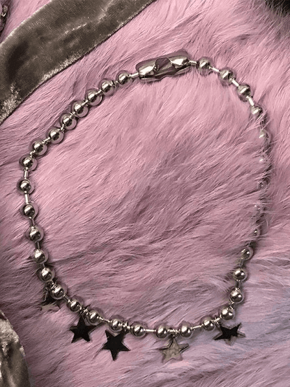 Star Charm Punk Bead Necklace