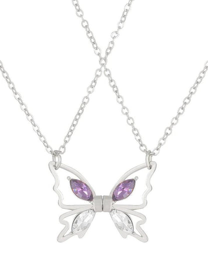 Magnetic Shimmer Butterfly Pendant Necklace