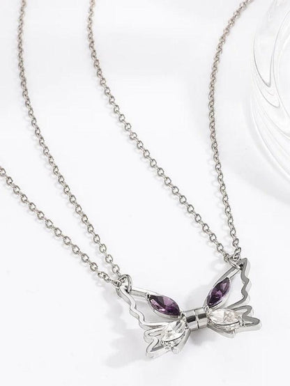 Magnetic Shimmer Butterfly Pendant Necklace