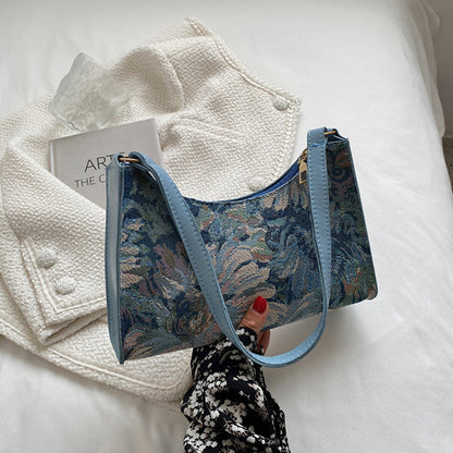 Flower Oil Painting Wand Bag