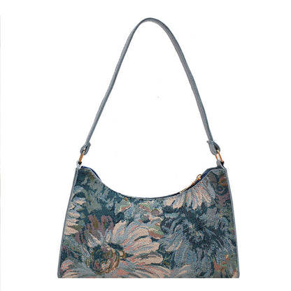 Flower Oil Painting Wand Bag