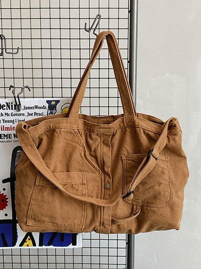 Large Vintage Wash Shoulder Bag