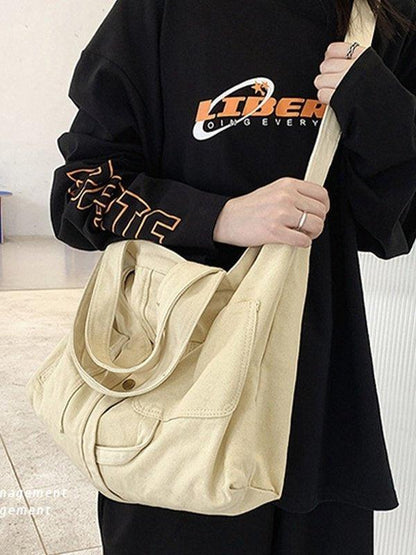 Large Vintage Wash Shoulder Bag